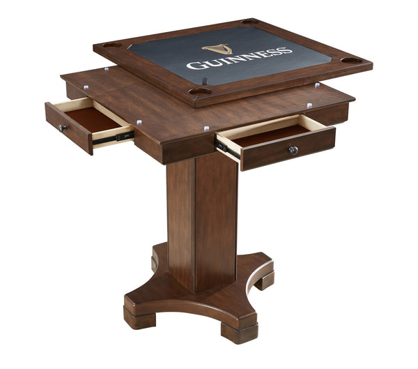 ECI Furniture Guinness Bar Height Flip Top Game Table Complete, Distressed Walnut Distressed Walnut Wood solids and veneers