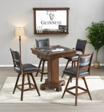 ECI Furniture Guinness Bar Height Flip Top Game Table Complete, Distressed Walnut Distressed Walnut Wood solids and veneers