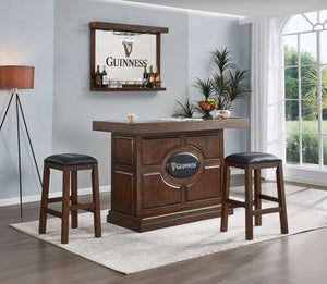 ECI Furniture Guinness Wall Bar, Distressed Walnut Distressed Walnut Wood solids and veneers