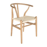 Evelina Side Chair in Natural Stained Frame and Natural Rush Seat - Set of 2