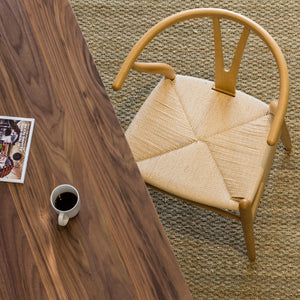 Evelina Side Chair in Natural Stained Frame and Natural Rush Seat - Set of 2