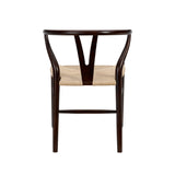 Evelina Side Chair in Walnut with Natural Rush Seat - Set of 2