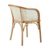 Elsy Armchair in Natural with Natural Rattan Seat - Set of 1