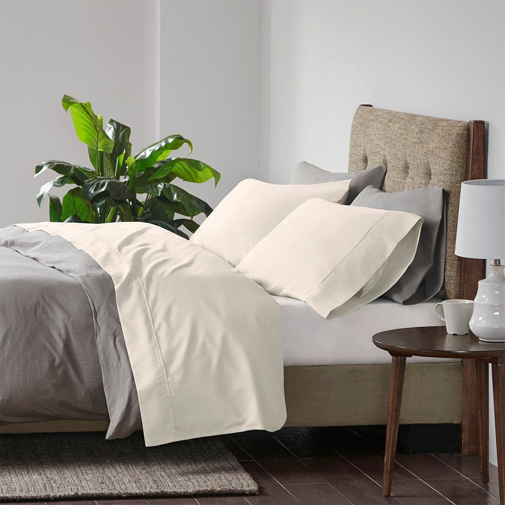 600 Thread Count Casual 60% Cotton X 40% Polester Sateen Cooling Sheet Sets W/ Huntsman Cooling Chemical