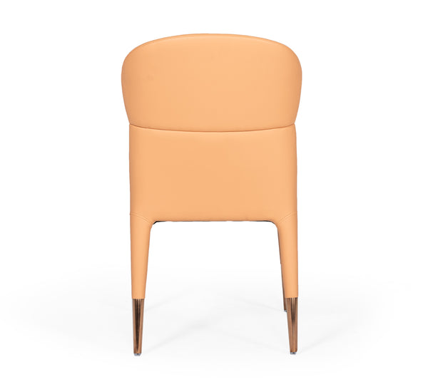 VIG Furniture Modrest Ogden - Modern Peach & Rosegold Dining Chair (Set of 2) VGCS-CH-17193