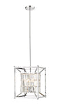 Bethel Chrome Chandelier in Metal & Crystal