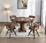 ECI Furniture Merion Round Counter Game Table Complete, Distressed Walnut Distressed Walnut  Hardwood solids and veneers
