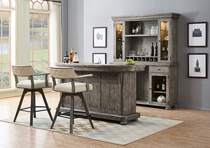 ECI Furniture PGA Deluxe Bar Complete, Distressed Gray Distressed Gray Hardwood solids and veneers