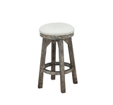 PGA Backless Bar Height  Round Stool, Distressed Gray