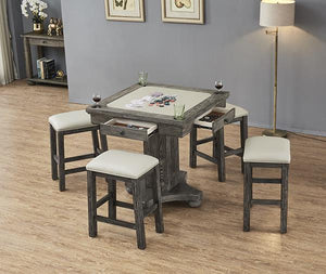 ECI Furniture PGA 36" Flip Top Counter Height Game Table Complete, Distressed Gray Distressed Gray Hardwood solids and veneers