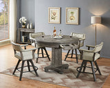 ECI Furniture PGA Round Counter Height Game Table Complete, Distressed Gray Distressed Gray Hardwood solids and veneers