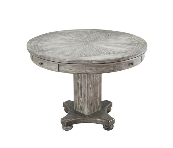 ECI Furniture PGA Round Counter Height Game Table Complete, Distressed Gray Distressed Gray Hardwood solids and veneers