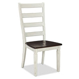 Glennwood Farmhouse Chair | White & Charcoal - Set of 2