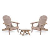 Malibu Outdoor Acacia Wood 2 Seater Chat Set with Side Table