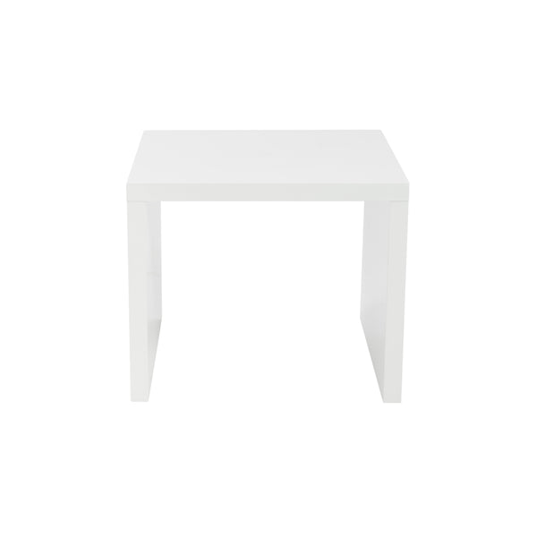 Abby Side Table in High Gloss White