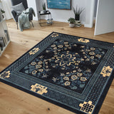 Pasargad Antique Hand-Knotted Wool Blue Area Rug 097366-PASARGAD