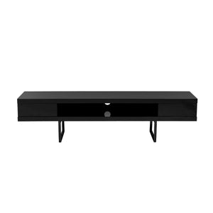 Miranda TV Stand in High Gloss Black with Black Base