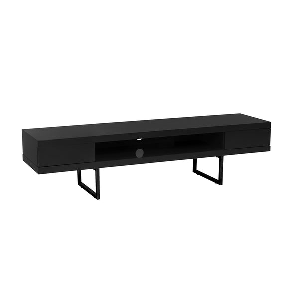 Miranda TV Stand in High Gloss Black with Black Base