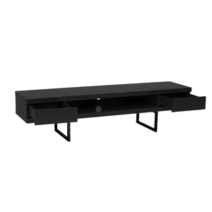 Miranda TV Stand in High Gloss Black with Black Base