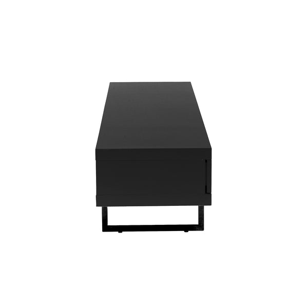 Miranda TV Stand in High Gloss Black with Black Base
