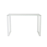 Diego Desk in Pure White Glass with White Base