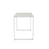 Diego Desk in Pure White Glass with White Base