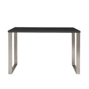 Dillon Desk in Matte Anthracite with Brushed Stainless Steel Base