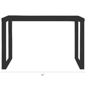 Dillon Desk in American Walnut Veneer with Brushed Stainless Steel Base