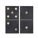 Two Black Dominos Industrial 2 Piece Set Gel Coat Printed On Canvas A