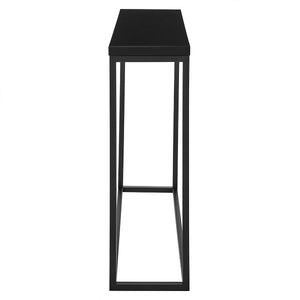 Teresa Console Table in High Gloss Black with Matte Black Base
