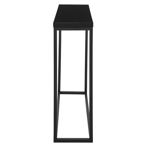 Teresa Console Table in High Gloss Black with Matte Black Base