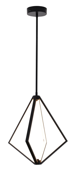 Bethel Black LED Chandelier in Metal & Silicone