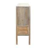 Sagebrook Home Contemporary Wood, 35x48 2-rattan Door Cabinet, Natural 16309-01 Brown Mango Wood