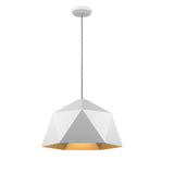 Bethel White Single Pendant Lighting in Metal