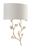 Bethel Gold Wall Sconce in Metal & Glass & Fabric