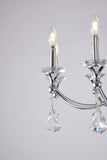 Bethel Chrome Chandelier in Iron & Crystal