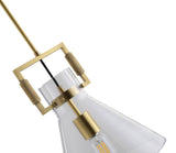 Bethel Brass Single Pendant Lighting in Metal & Glass