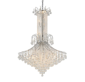 Bethel Chrome Chandelier in Metal & Crystal