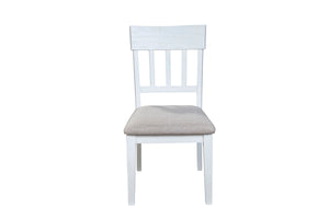 Alpine Furniture Donham Set of 2 Side Chairs, White 3737WHT-02 Mystic White Pine Solids & Veneer 25 x 20 x 38