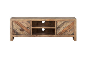 Alpine Furniture Hayes TV Console HY-33 Wheat Reclaimed Pine & Plywood 63 x 15 x 22