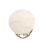 Sagebrook Home Glam Set of 2 -  Metal/marble Round Tables, Gold 15464-01 Gold Marble