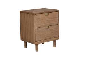 Alpine Furniture Easton Two Drawer Nightstand 2088-02 Sand Mahogany Solids & Veneer 21 x 15 x 25