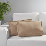 Gold Coast Outdoor Rectanglular Water Resistant 12"x20" Lumbar Pillows, Tuscany Noble House