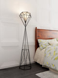 Zuo Modern Delancey Steel, Polyester Modern Commercial Grade Floor Lamp Black, White Steel, Polyester