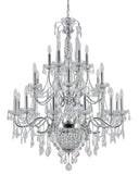 Bethel Chrome Chandelier in Metal & Crystal