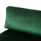 Croydon Modern Glam 4 Seater Velvet Sofa, Emerald and Silver Noble House