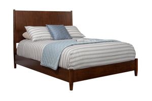 Alpine Furniture Flynn Queen Platform Bed, Walnut 766WAL-01Q Walnut Mahogany Solids & Okoume Veneer 63.5 x 86 x 47