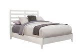 Alpine Furniture Flynn Retro Standard King Bed w/Slat Back Headboard, White 1066-W-27EK White Mahogany Solids & Okoume Veneer 80.5 x 86 x 52