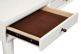 Alpine Furniture Flynn Large Desk, White 966-W-66 White Mahogany Solids & Okoume Veneer 52 x 24 x 30.5