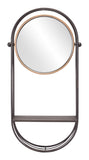 Zuo Modern Saroni Steel, Glass Modern Commercial Grade Mirror Gray Steel, Glass